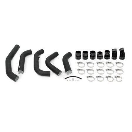 Mishimoto Wrinkle Black Aluminum With Five HotSide Intercooler Pipes Seven Silicone Boots MMICP-F35T-15HWBK